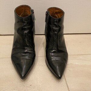 Aquatalia waterproof Patent leather  blk dress booties 6.5